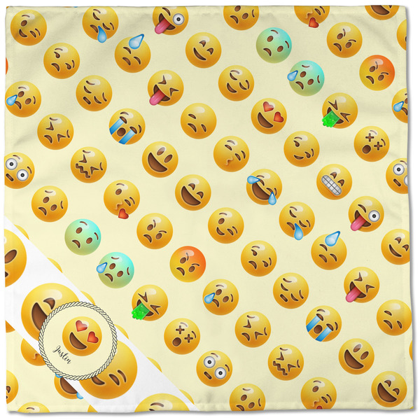 Emojis Cloth Napkins - Personalized Dinner (Full Open)