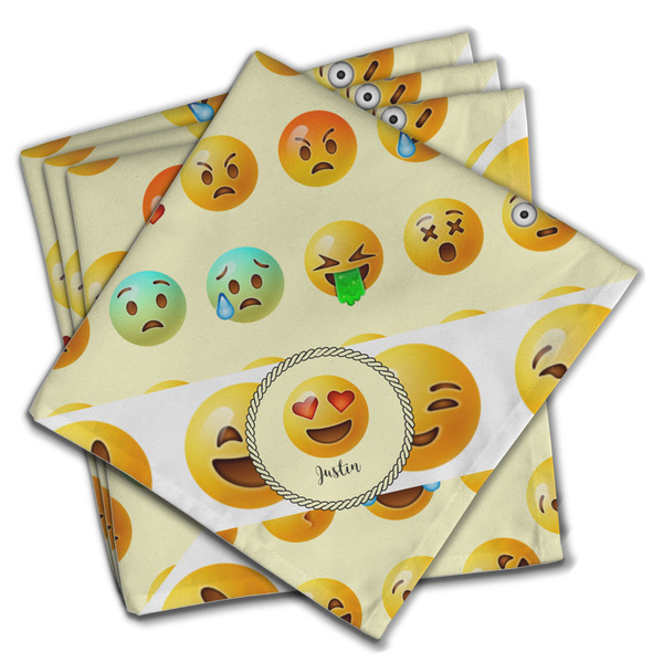 Custom Emojis Cloth Napkins (Set of 4) (Personalized)