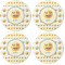 Emojis Coaster Round Rubber Back - Apvl
