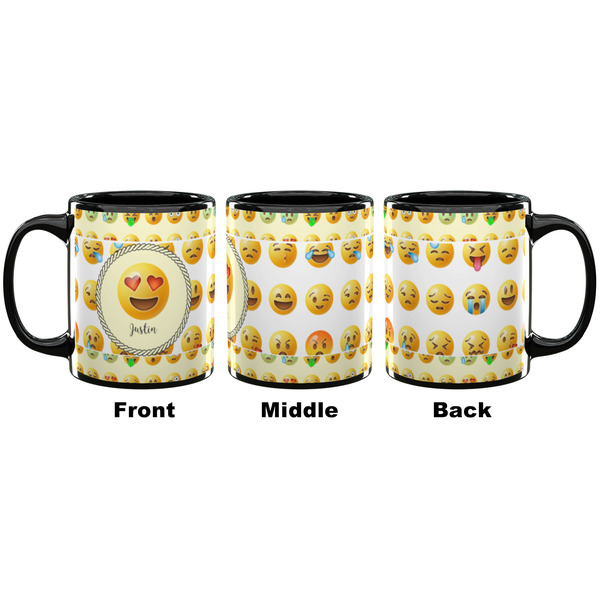 Emojis Coffee Mug - 11 oz - Black APPROVAL