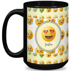 Emojis 15 Oz Coffee Mug - Black (Personalized)