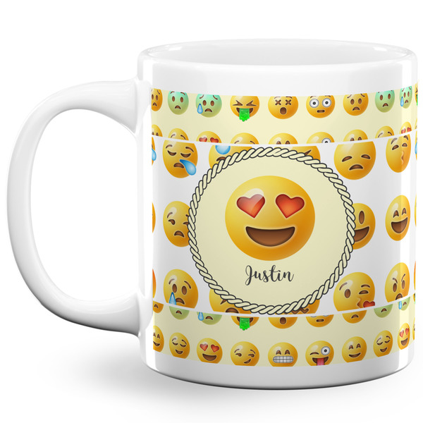 Custom Emojis 20 Oz Coffee Mug - White (Personalized)