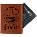 Emojis Passport Holder - Faux Leather - Double Sided (Personalized)