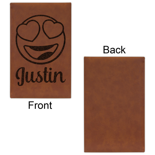 Emojis Cognac Leatherette Journal - Single Sided - Apvl