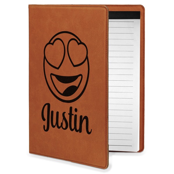Custom Emojis Leatherette Portfolio with Notepad - Small - Double Sided (Personalized)