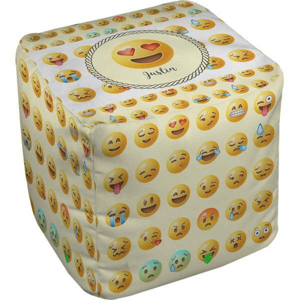 Custom Emojis Cube Pouf Ottoman - 18" (Personalized)