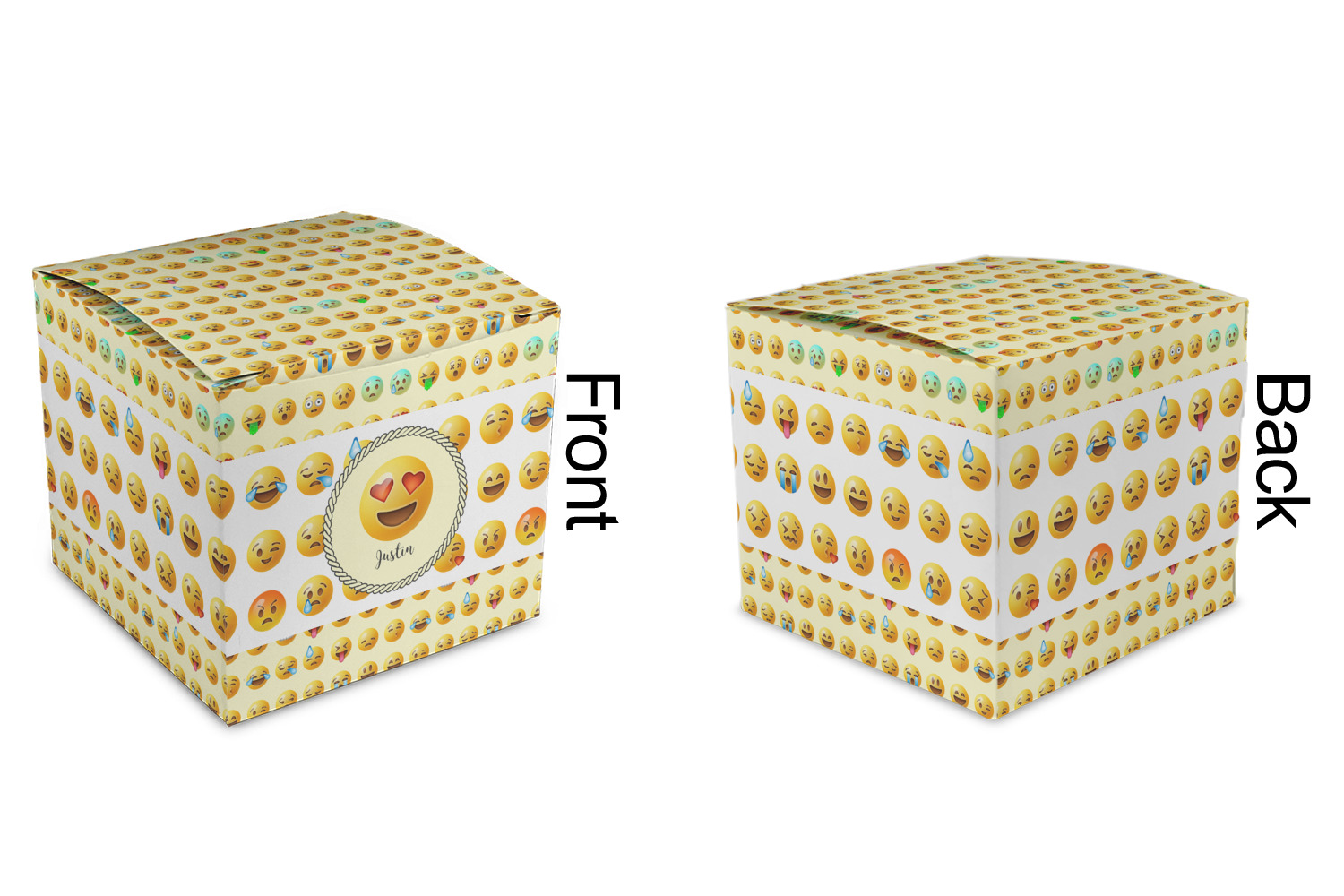 Emojis Cube Favor Gift Boxes (Personalized) YouCustomizeIt