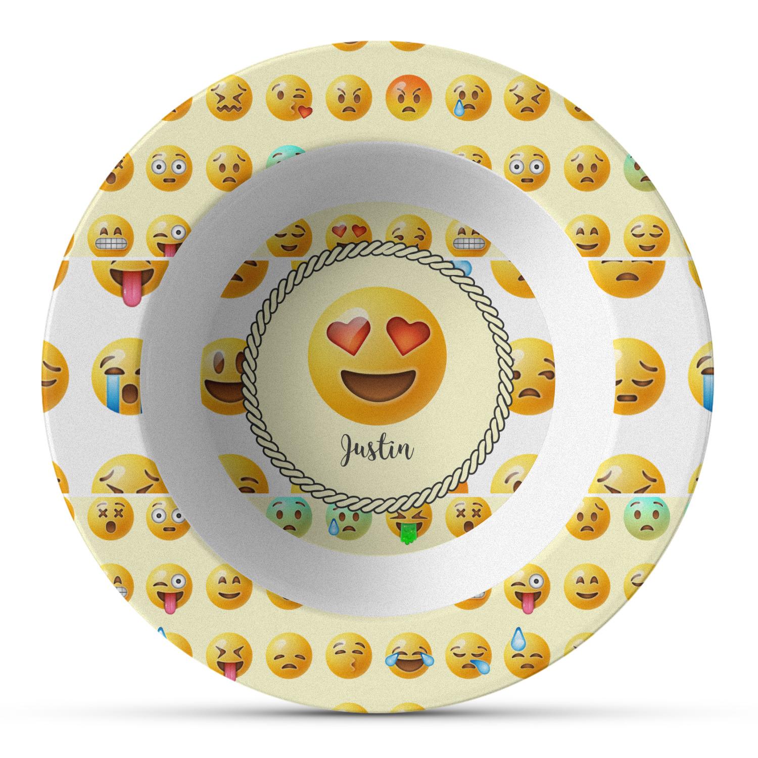 Custom Emojis Plastic Bowl Microwave Safe Composite Polymer