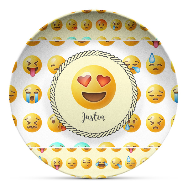 Custom Emojis Microwave Safe Plastic Plate - Composite Polymer (Personalized)