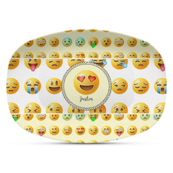 Emojis Plastic Platter - Microwave & Oven Safe Composite Polymer (Personalized)
