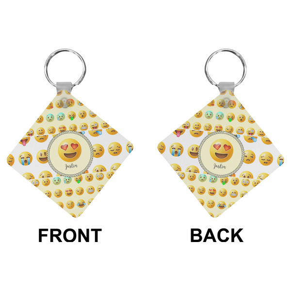 Emojis Diamond Keychain (Front + Back)