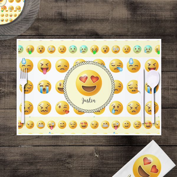 Emojis Disposable Paper Placemat - In Context