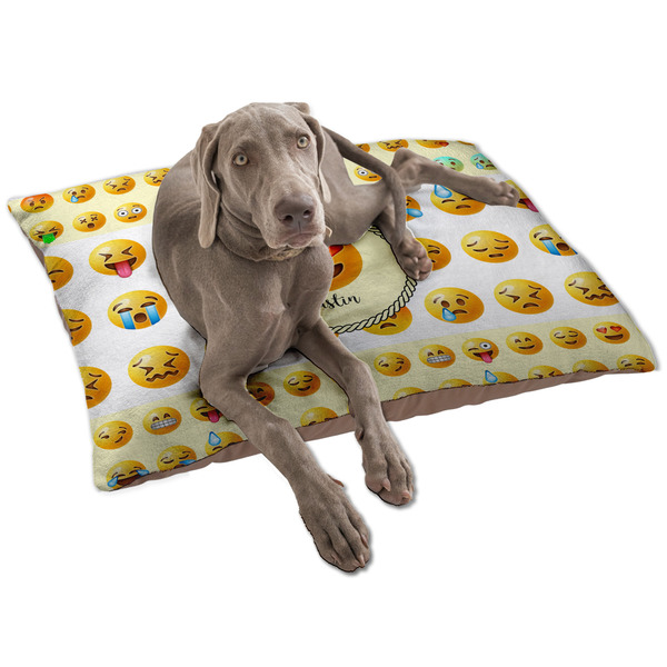 Custom Emojis Dog Bed - Large w/ Name or Text