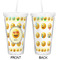 Emojis Double Wall Tumbler with Straw - Approval