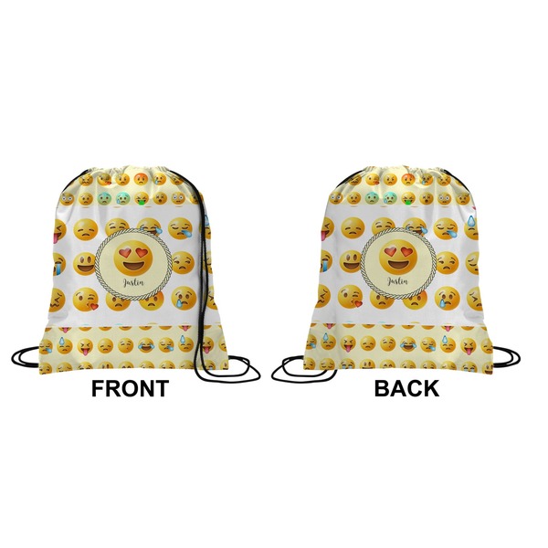 Emojis Drawstring Backpack Front & Back Small