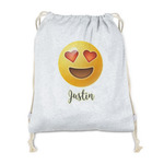 Emojis Drawstring Backpack - Sweatshirt Fleece - Double Sided (Personalized)