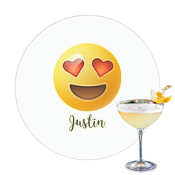Emojis Printed Drink Topper - 3.25" (Personalized)