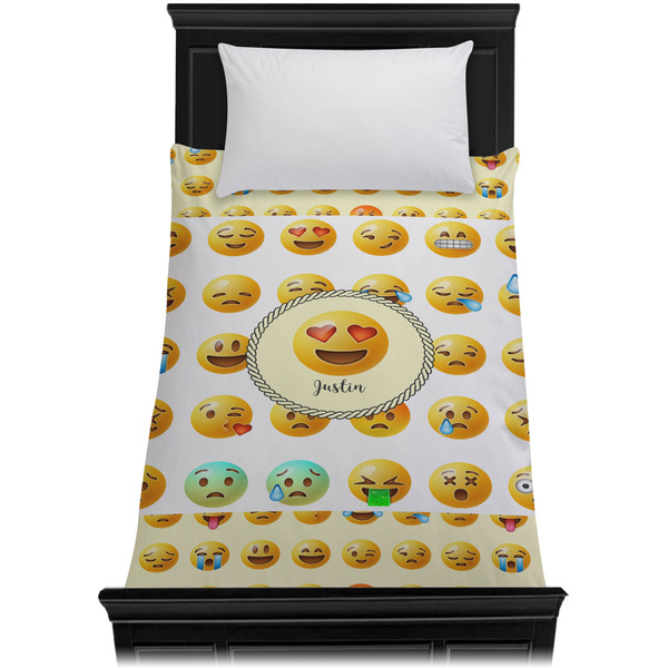 Emojis Duvet Cover - Twin - On Bed - No Prop
