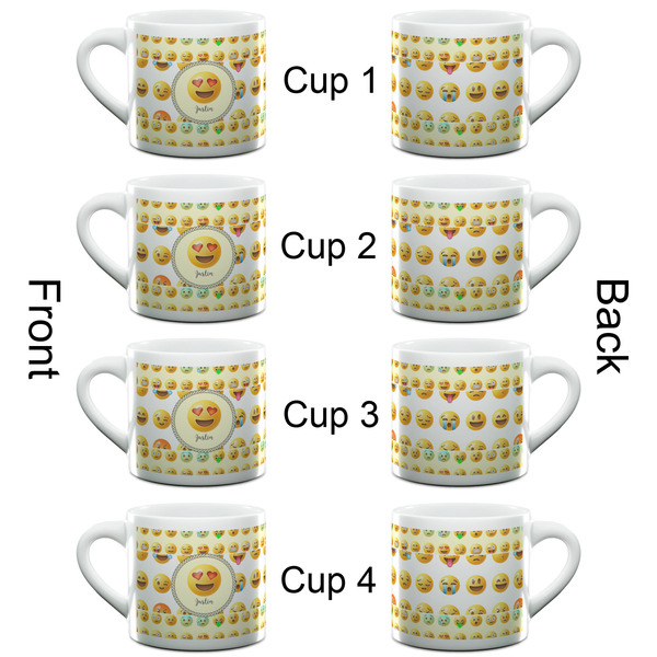 Emojis Espresso Cup - 6oz (Double Shot Set of 4) APPROVAL