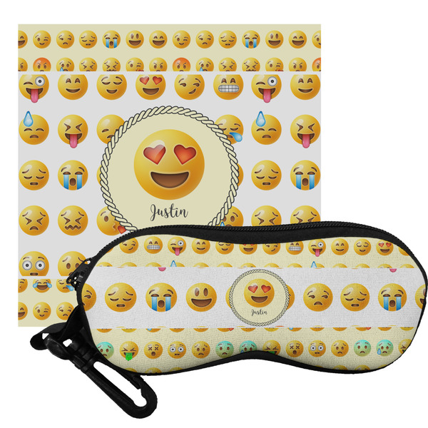 Custom Emojis Eyeglass Case & Cloth (Personalized)