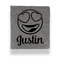 Emojis Leather Binder - 1" - Grey - Front View