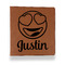 Emojis Leather Binder - 1" - Rawhide - Front View