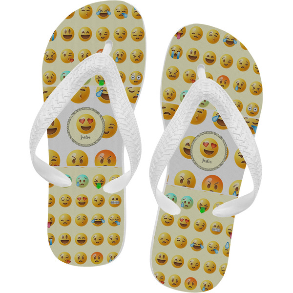Custom Emojis Flip Flops - Medium (Personalized)