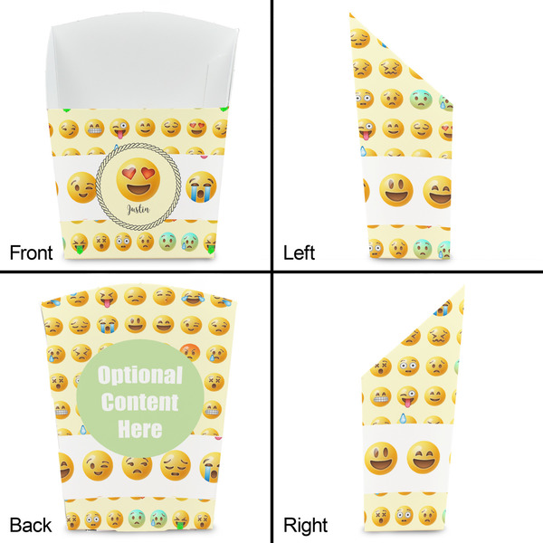 Emojis French Fry Favor Box - Front & Back View