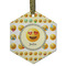 Emojis Flat Glass Ornament - Hexagon w/ Name or Text
