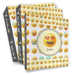 Emojis 3 Ring Binder - Full Wrap (Personalized)