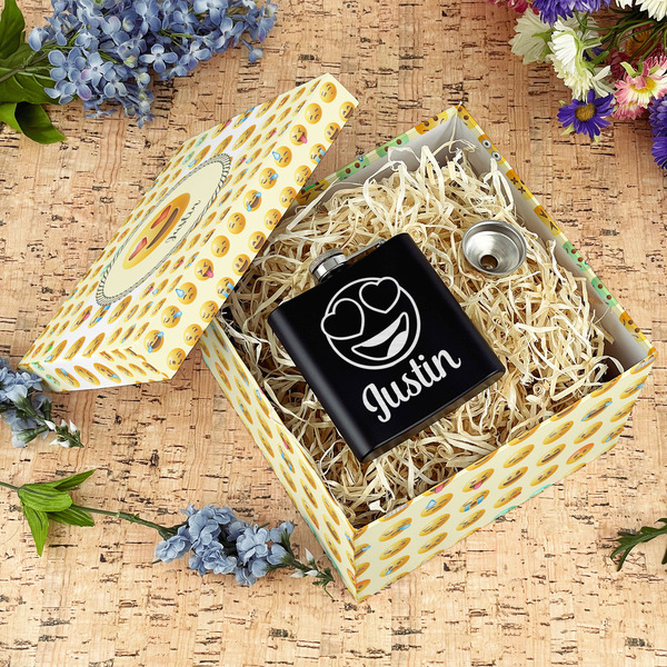 Emojis Gift Boxes with Lid - Canvas Wrapped - Large - In Context