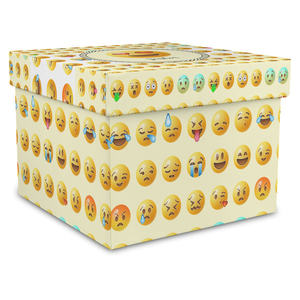 Custom Emojis Gift Box with Lid - Canvas Wrapped - XX-Large (Personalized)