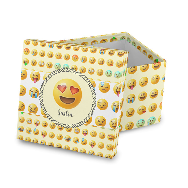 Custom Emojis Gift Box with Lid - Canvas Wrapped (Personalized)