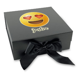 Emojis Gift Box with Magnetic Lid - Black (Personalized)
