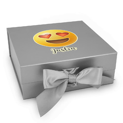Emojis Gift Box with Magnetic Lid - Silver (Personalized)