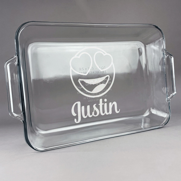 Custom Emojis Glass Baking and Cake Dish (Personalized)