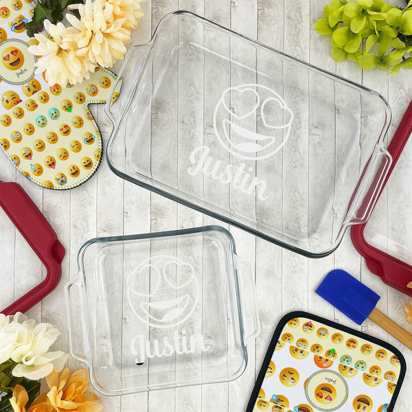 Emojis Glass Baking Dish Set - LIFESTYLE