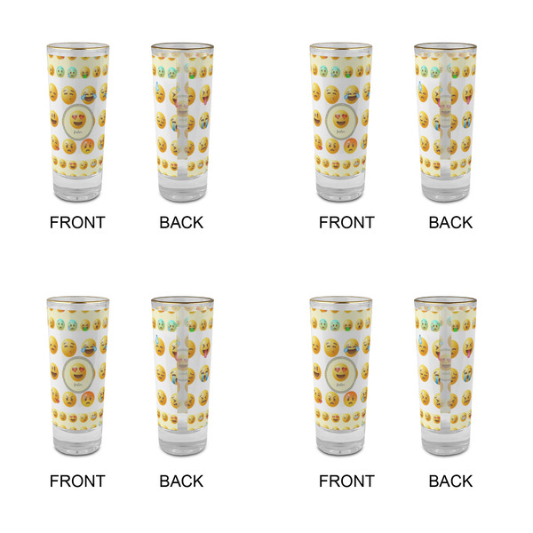 Emojis Glass Shot Glass - 2 oz - Set of 4 - APPROVAL
