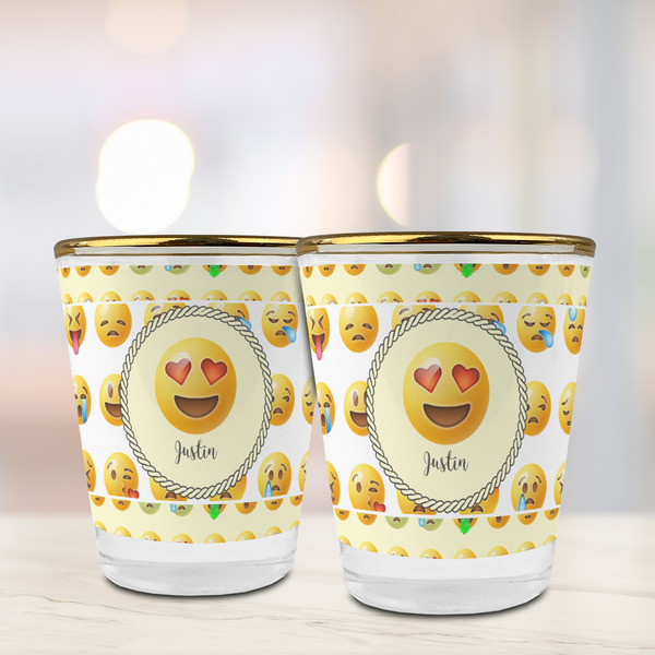 Emojis Glass Shot Glass - with gold rim - LIFESTYLE