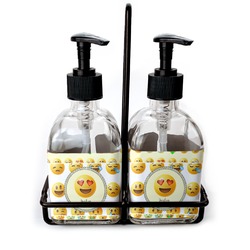 Emojis Glass Soap & Lotion Bottle Set (Personalized)