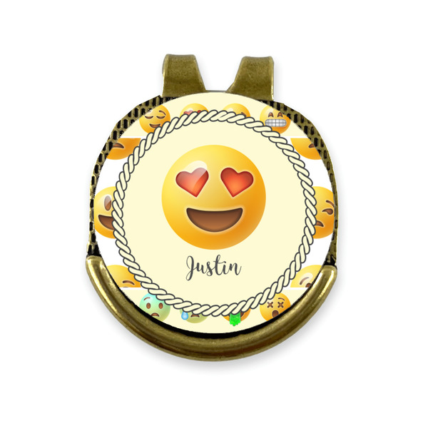 Custom Emojis Golf Ball Marker - Hat Clip - Gold