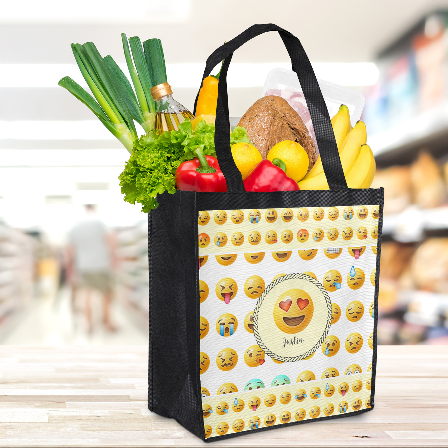 Custom Emojis Grocery Bag (Personalized) YouCustomizeIt