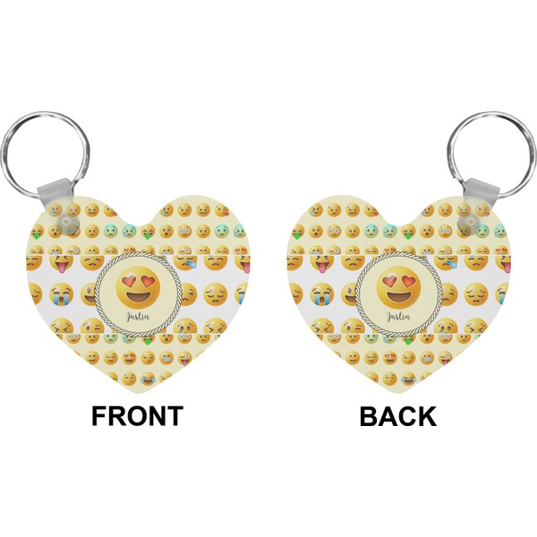Emojis Heart Keychain (Front + Back)