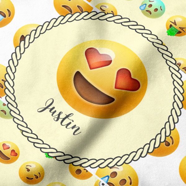 Emojis Hooded Baby Towel- Detail Close Up