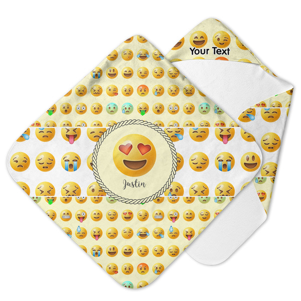 Custom Emojis Hooded Baby Towel (Personalized)