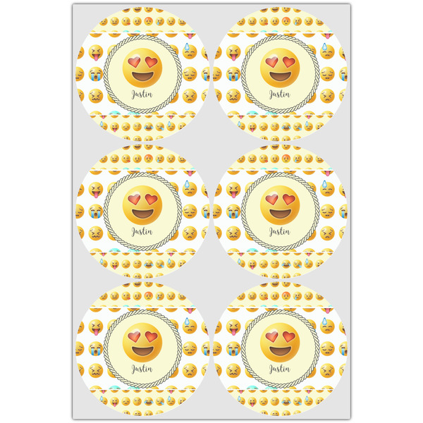 Emojis Icing Circle - Large - Set of 6