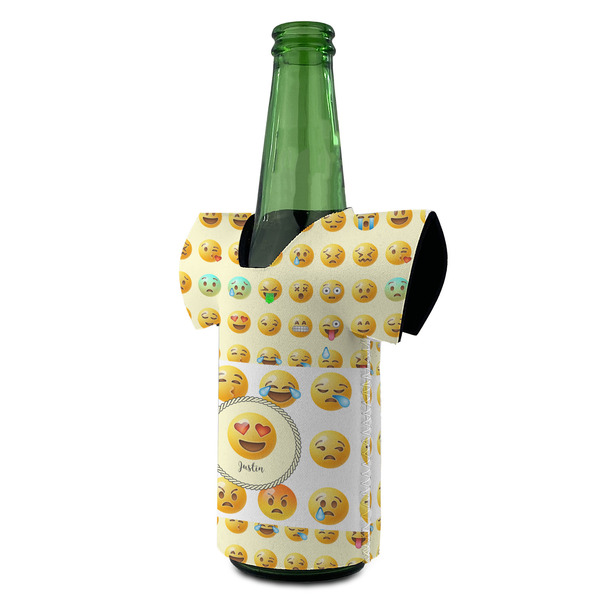 Emojis Jersey Bottle Cooler - ANGLE (on bottle)