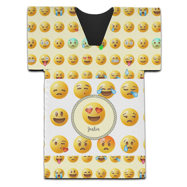 Emojis Jersey Bottle Cooler - Set of 4 - FRONT (flat)