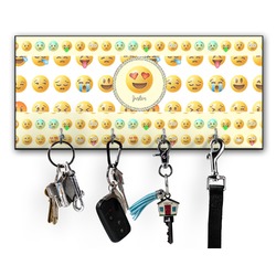 Emojis Key Hanger w/ 4 Hooks w/ Graphics and Text