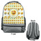 Emojis Large Backpack - Gray - Front & Back View
